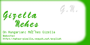 gizella mehes business card